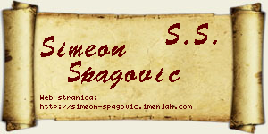 Simeon Špagović vizit kartica
